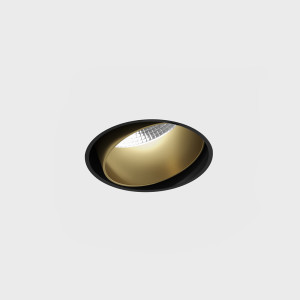 Врезной поворотный светильник TUB M R, 11 Вт 2700K (чёрный-латунь)