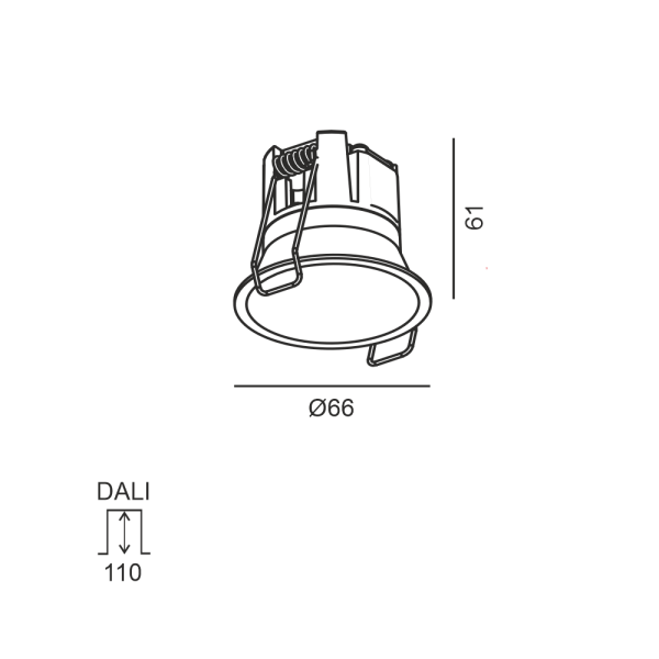 Врезной точечный светильник INVISIBLE MINI R TRIM, 6.3 Вт 3000K (белый, DALI)