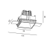 Врізний точковий світильник INVISIBLE SQUARE, 9 Вт 4000K (білий)