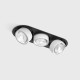 Врізний світильник SOL IN MINI X3 21W 4000K чорний/білий зернистий