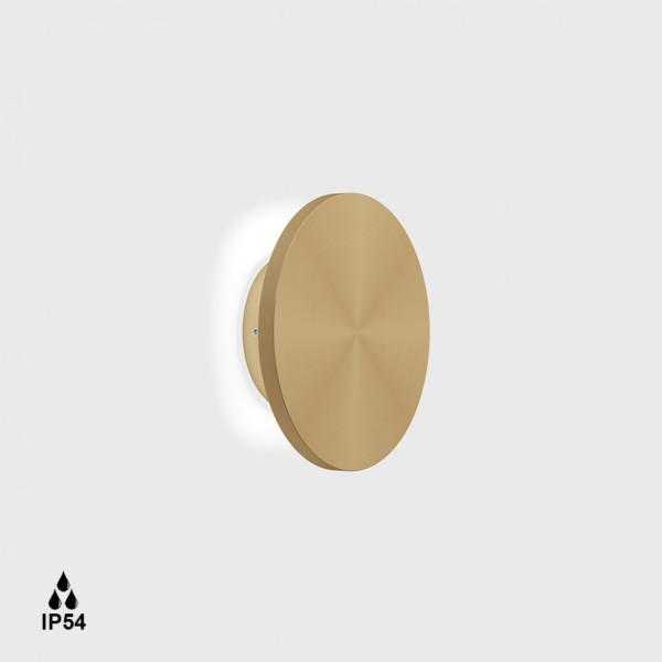 BUTTON RS, D150mm, sp 45mm, LED 8W, 3000K, светлое золото (10.0150.8.930.CG)