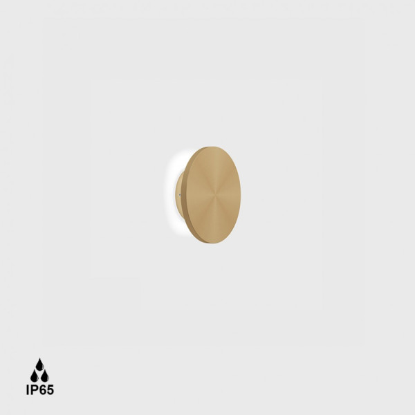 BUTTON RS, D150mm, sp 45mm, LED 8W, 3000K, светлое золото (10.0150.8.930.CG)