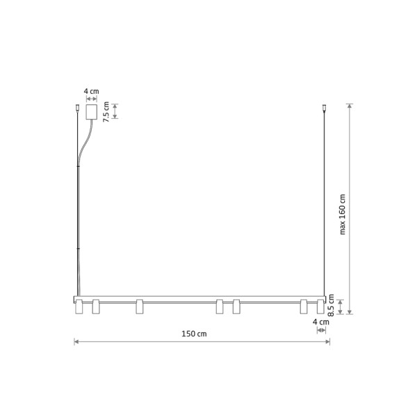 Люстра Nowodvorski FOURTY LINE LED VII бежева