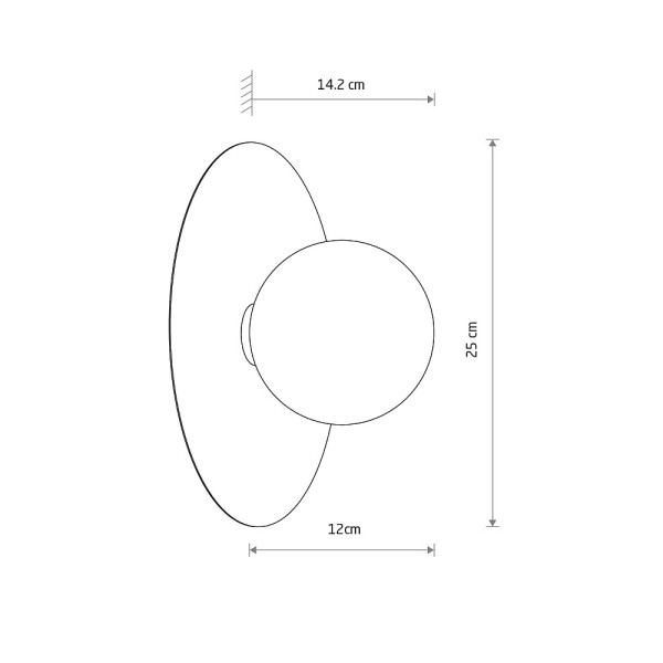Бра Nowodvorski SATURN M теракотовий