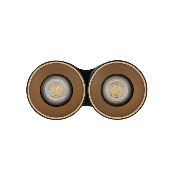 Точечный светильник Nowodvorski EYE TONE II чёрный с золотом