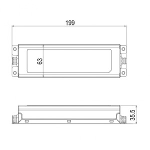 Блок живлення 96W, L199mm, W35mm, H63mm, (EL-100-42)