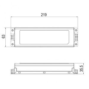 Блок живлення 150W, L219mm, W35mm, H63mm, (EL-150-42)