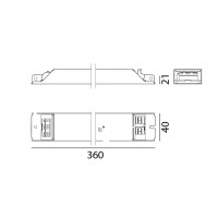 Блок питания 75 W, 48V, DIM DALI, 360 х 40 х 21 mm, IP20