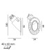 IN WALL O, L 37mm, H 53mm, sp 50mm, LED 3.3W 3000K, черный (01.3805.EL.930.BK)