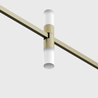 Трековый светильник двойной AIR_TRACK TUB 2MAT 3000K (латунь)
