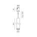 Трековый подвесной светильник AIR_TRACK TUB S P 3000K (латунь)