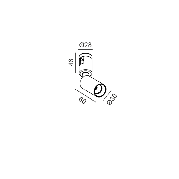 Трековый прожектор акцентный AIR_TRACK TUB S A 3000K (латунь)