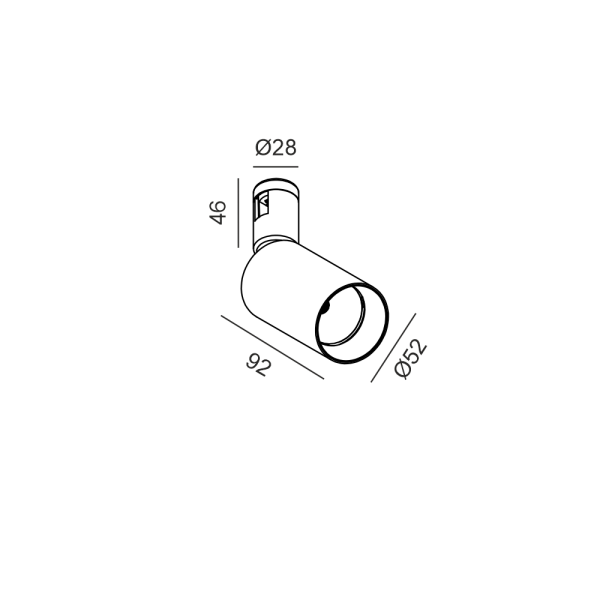 Трековый прожектор акцентный AIR_TRACK TUB M A 3000K (латунь)