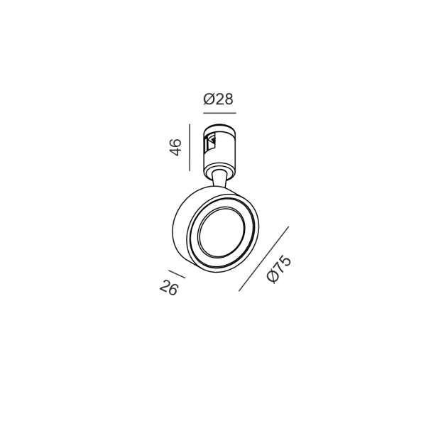 Трековый спот AIR_TRACK SOL MINI 3000K (латунь)