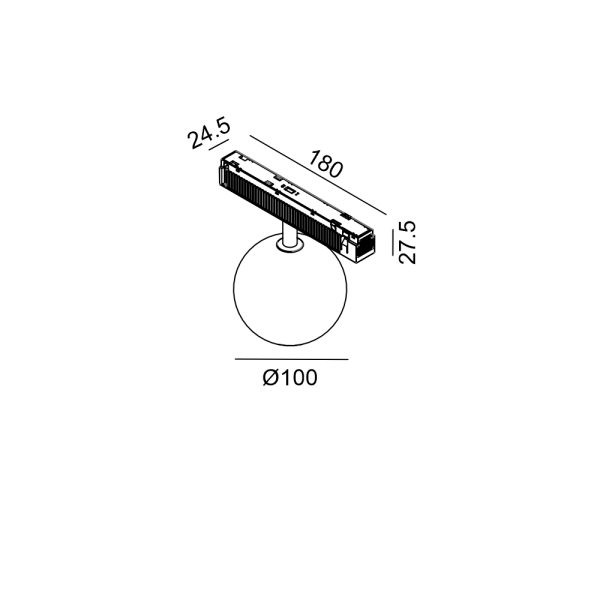 Декоративный светильник IN_LINE SFERA, 3000K (чёрный) (DALI)