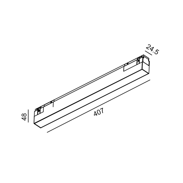 Линейный светильник IN_LINE LINEA 407, 3000K (белый) (DALI)