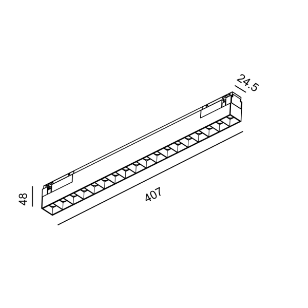 Линейный светильник IN_LINE COMFORT 407, 3000K (белый)