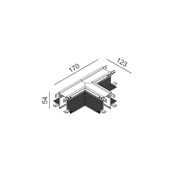 Соединитель встроенный стеля-стеля IN_LINE CORNER R T HR Белый