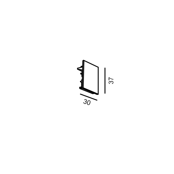 Заглушка IN_LINE SHORT END CAP surface Белый