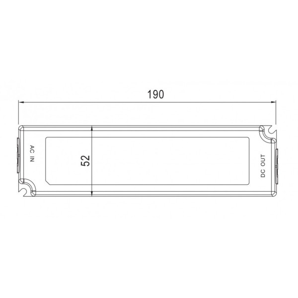 Блок живлення 100W, L190mm, W52mm, H37mm, (LPV-100-48)