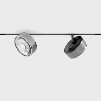 Трековый светильник MICRO_LINE SOL MINI, 3000K (хром зернистый - чёрный, с диммированием)