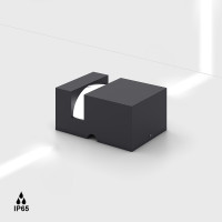 Вуличний настінний накладний світильник WIN IP 172°×4°, 3000K (графіт)