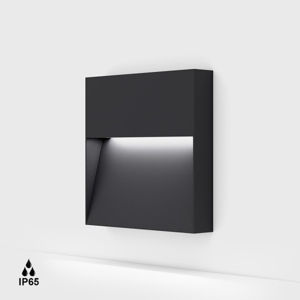 Уличный настенный накладной светильник ON WALL IP 128°×42°, 3000K (графит)