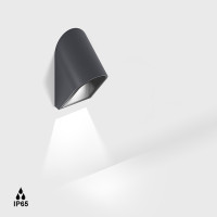 Уличный настенный накладной светильник BEVEL 68°, 3000K (графит)