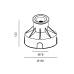 Грунтовый светильник UPP 220V 30°, 3000K (нержавеющая сталь)