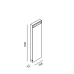 Светодиодный уличный столбик BARD2 85°, 3000K (графит)