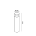 Светодиодный уличный столбик BARD5 360°, 2700K (графит)
