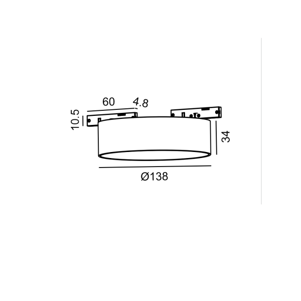 Трековый светильник PICO_LINE DISK, 4000K (белый)