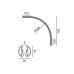 Радиальный угол подвесной PICO_LINE ARC O 60