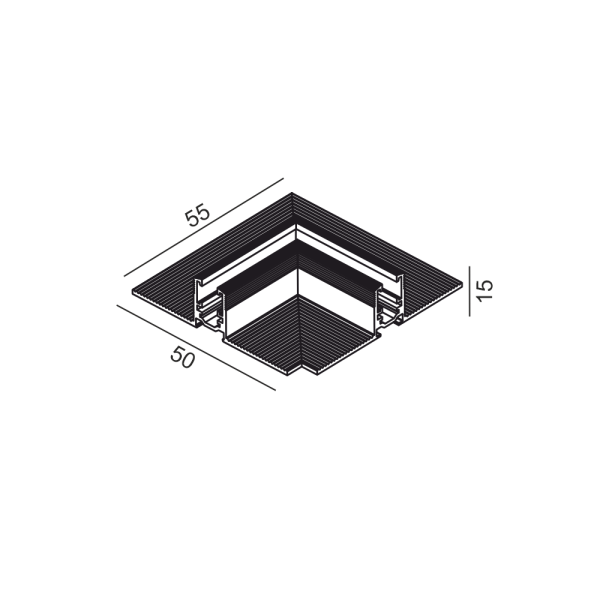 Кутовий з’єднувач L-подібний PICO_LINE CORNER R HR