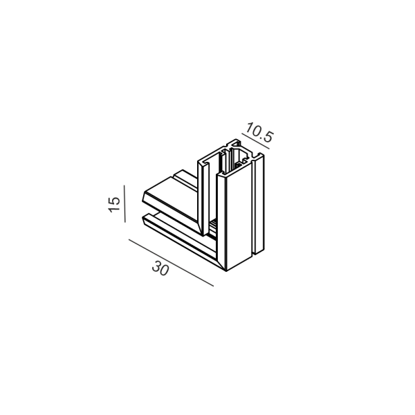 Кутовий з’єднувач L-подібний PICO_LINE CORNER S HR