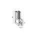 Кутовий з’єднувач стеля-стіна PICO_LINE CORNER S IN