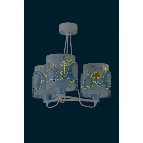 Дитяча люстра Dalber LITTLE ELEPHANT BLUE 61337T