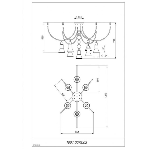Люстра Pikart ARCH 7U 12894-2
