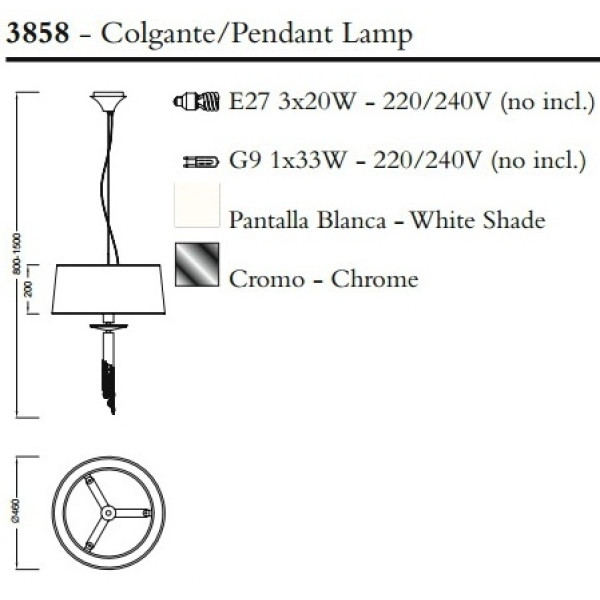 Люстра Mantra Tiffany 3858