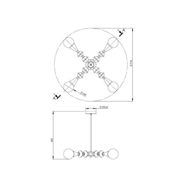 Люстра Pikart Dome V4 horizontal 24893-6
