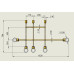 Люстра Pikart BRASS & GLASS 6279