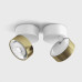 SOL SURF, D95мм, H78мм, LED 14W 3000K, белый-золотой (02.9533.14.930.WH + SOL RING BRASS)