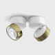 SOL SURF, D95мм, H78мм, LED 14W 3000K, белый-золотой (02.9533.14.930.WH + SOL RING BRASS)