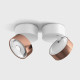 SOL SURF, D95мм, H78мм, LED 14W 3000K, белый-медный (02.9533.14.930.WH + SOL RING COPPER)