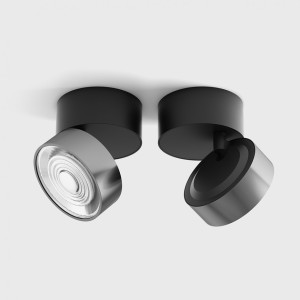 SOL SURF, D95мм, H78мм, LED 14W 3000K, черный-хром (02.9533.14.930.BK + SOL RING CHROME)