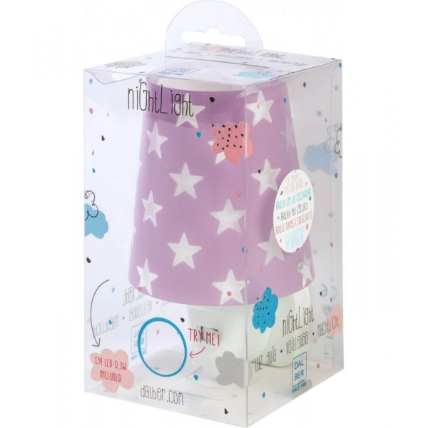 Детский ночник в розетку Dalber Stars Purple 81215L