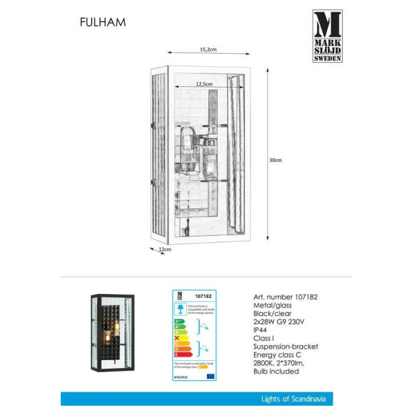 Бра Markslojd FULHAM 107182