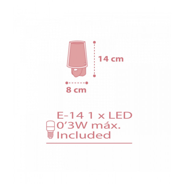 Детский ночник в розетку Dalber LIGHT FEELING Pink 92192