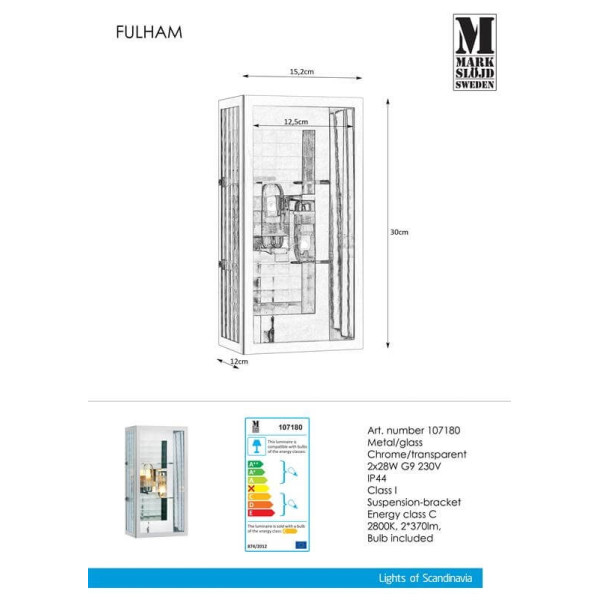 Бра Markslojd FULHAM 107180