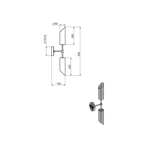 Бра Pikart Brass 2 23676-4